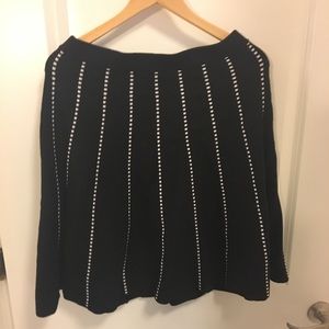 Saks 5th ave Black and white knit poncho
